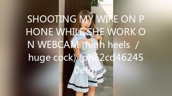 SHOOTING MY WIFE ON PHONE WHILE SHE WORK ON WEBCAM (high heels ／ huge cock) (ph62cd462450efd)